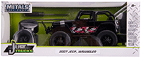 Show product details for Jada Toys Just Trucks - Jeep® Wrangler with Extra Wheels (2007, 1/24 scale diecast model car, Black) 31560
