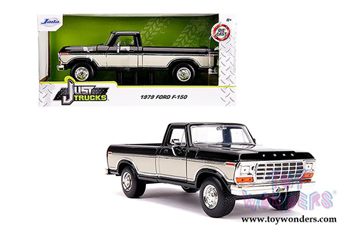 Jada Toys Just Trucks - Ford F-150 Stock Pickup (1979, 1/24 scale diecast model car, Glossy Black/Cream) 31585