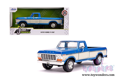 Jada Toys Just Trucks - Ford F-150 Stock Pickup (1979, 1/24 scale diecast model car, Metallic Blue/Cream) 31587/4