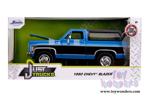 Jada Toys Just Trucks - Chevrolet&reg; Blazer K5 Off Road (1980, 1/24 scale diecast model car, Glossy Blue/Black) 31598