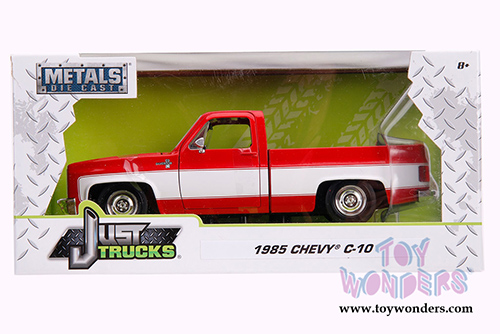 Jada Toys Just Trucks - Chevrolet&reg; C10 Pickup Stock (1985, 1/24 scale diecast model car, Glossy Red/White) 31608