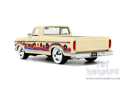Jada Toys - I Love The 70's | Ford F-150 Pickup Truck (1979, 1/24 scale diecast model car, Cream) 31609