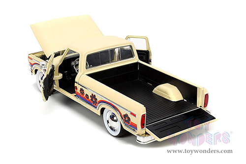 Jada Toys - I Love The 70's | Ford F-150 Pickup Truck (1979, 1/24 scale diecast model car, Cream) 31609
