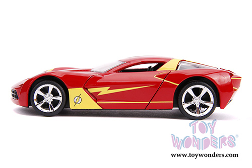 Jada Toys - Hollywood Rides | The Flash Chevrolet&reg; Corvette&reg; Stingray (2009, 1/32 scale diecast model car, Red/Yellow) 31610