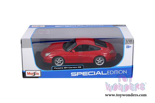  Maisto - Special Edition | Porsche 911 Carrera 4S Hardtop (1/18 scale diecast model car, Red) 31628R