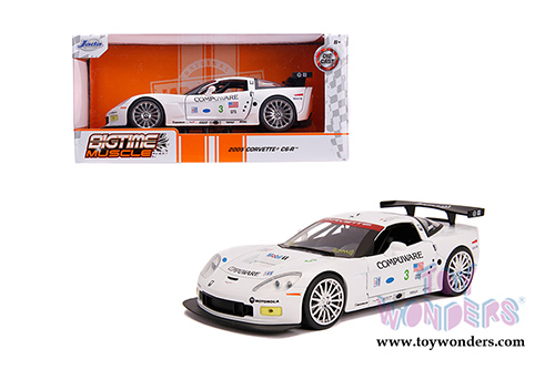 Jada Toys Bigtime Muscle - Chevrolet&reg; Corvette&reg; C6-R #3 Olivier Beretta - Oliver Gavin - Compuware (2005, 1/24 scale diecast model car, White) 31651