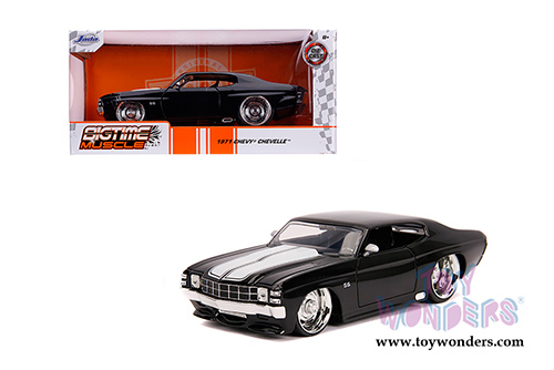 Jada Toys Bigtime Muscle - Chevrolet&reg; Chevelle SS  Hardtop (1971, 1/24 scale diecast model car, Black) 31653