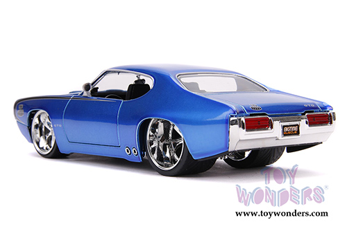 Jada Toys Bigtime Muscle | Pontiac&reg; GTO&reg; Judge Hardtop (1969, 1/24 scale diecast model car, Blue) 31667