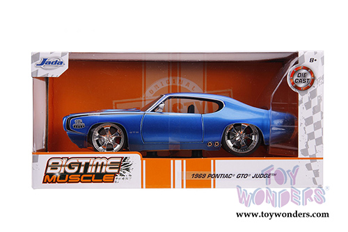 Jada Toys Bigtime Muscle | Pontiac&reg; GTO&reg; Judge Hardtop (1969, 1/24 scale diecast model car, Blue) 31667