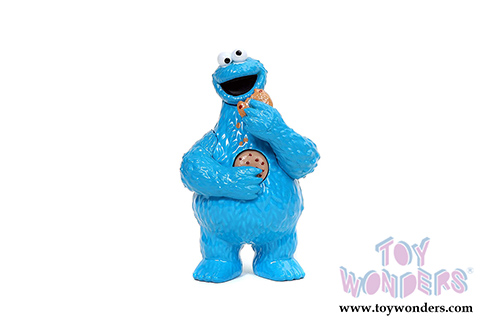 Jada Toys - Sesame Street Volkswagen Pick up Bus with Cookie Monster figure with Sound (1962, 1/24, diecast model car, Blue/White) 31751/4