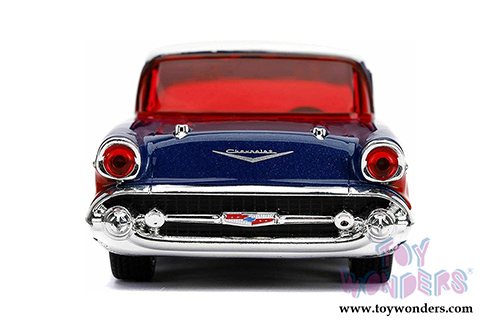 Jada Toys - Hollywood Rides | Marvel Avengers Falcon Chevrolet&reg; Bel Air&reg; (1957, 1/32 scale diecast model car, Blue/Red) 31762