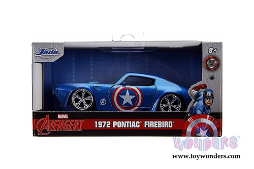 Jada Toys - Hollywood Rides | Marvel Avengers Captain America Pontiac&reg; Firebird&reg; (1972, 1/32 scale diecast model car, Blue) 31845/24
