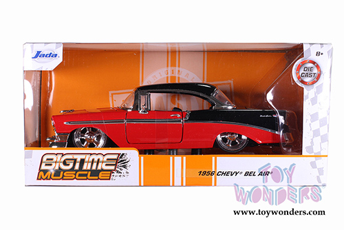 Jada Toys Bigtime Muscle - Chevrolet® Bel Air® Hardtop (1956, 1/24 scale diecast model car, Red/Black) 31861/4