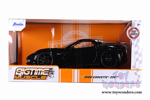 Jada Toys BigTime Muscle - Chevrolet Corvette&reg; Z06 Hardtop (2006, 1/24 scale diecast model car, Black) 31862/4
