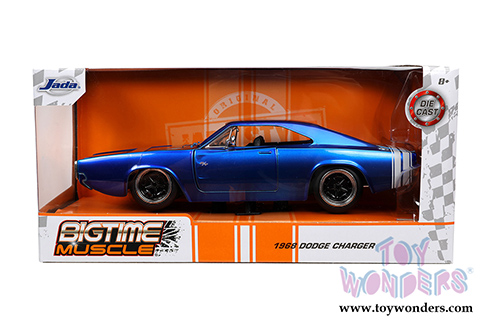 Jada Toys Bigtime Muscle | Dodge Charger R/T Hardtop (1968, 1/24 scale diecast model car, Blue) 31865/4