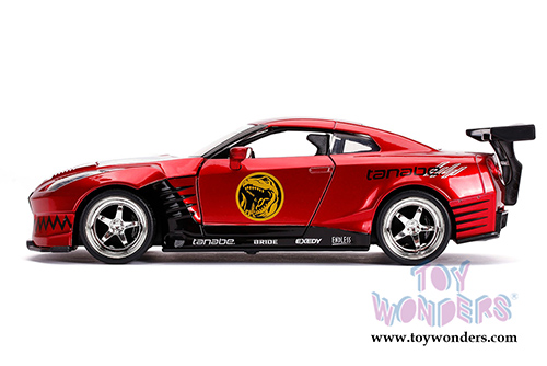 Jada Toys - Hollywood Rides | Nissan GT-R (R35) with Red Ranger figure (2009, 1/24, diecast model car, Red) 31908