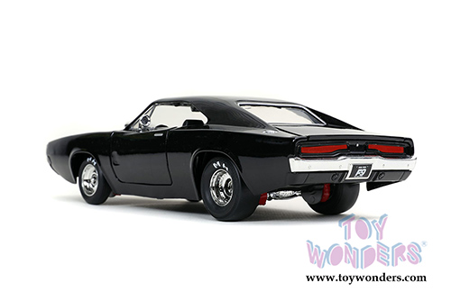 Jada Toys Fast & Furious - Dom's Dodge Charger Hardtop (1970, 1/24 scale diecast model car, Black) 31942