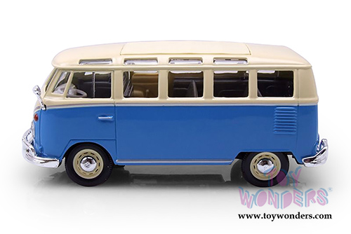 Maisto - Volkswagen Van "Samba" Bus (1/25 scale diecast model car, Blue) 31956BU