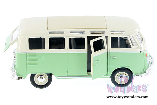 Maisto - Special Edition |  Volkswagen Van "Samba" (1/25 scale diecast model car, Green) 31956GN