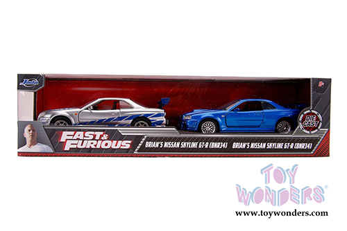 Jada Toys Fast & Furious - Twin Pack Brian's Nissan Skyline GT-R Hardtop (1/32 scale diecast model car, Asstd.) 31980