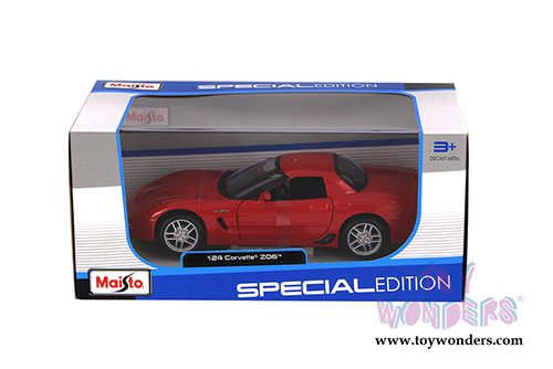 Maisto - Chevy Corvette Z06 Hard Top (2002, 1/24 scale diecast model car, Red) 31989R
