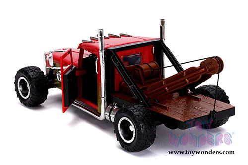 Jada Toys Fast & Furious - Hobbs & Shaw's Custom Peterbilt Tow Truck (1/24 scale diecast model car, Red/Black) 32089