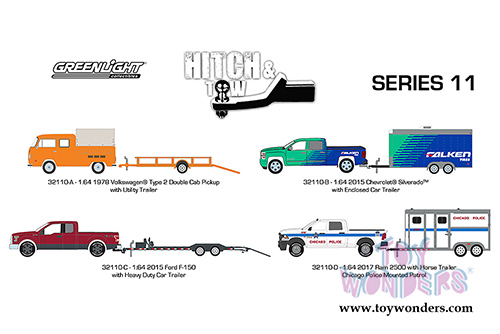 Greenlight - Hitch & Tow Series 11 (1/64 scale diecast model car, Asstd.) 32110/48