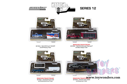 Greenlight - Hitch & Tow Series 12 Assortment A (1/64 scale diecast model car, Asstd.) 32120VA