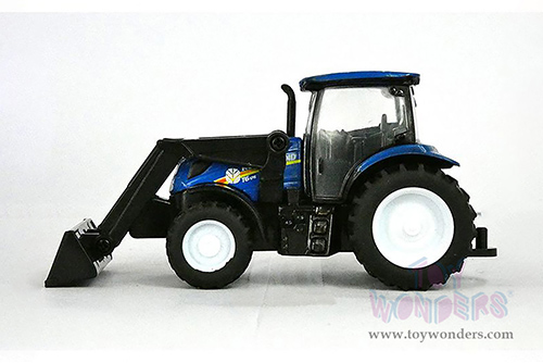 New Ray - New Holland | Farm Tractor T6 with Loader (1/43, scale diecast model car, Blue) 32123