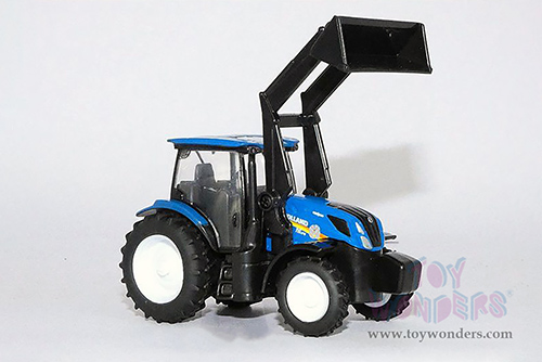New Ray - New Holland | Farm Tractor T6 with Loader (1/43, scale diecast model car, Blue) 32123