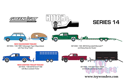 Greenlight - Hitch & Tow Series 14 (1/64 scale diecast model car, Asstd.) 32140/24