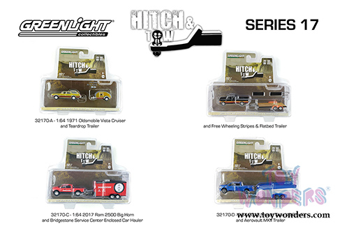 Greenlight - Hitch & Tow Series 17 (1/64 scale diecast model car, Asstd.) 32170/24