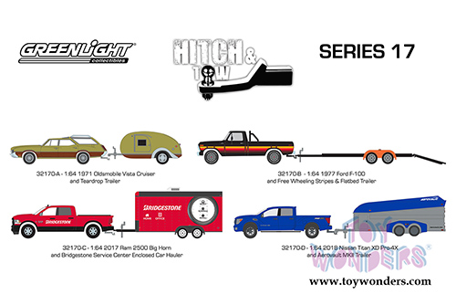 Greenlight - Hitch & Tow Series 17 (1/64 scale diecast model car, Asstd.) 32170/24