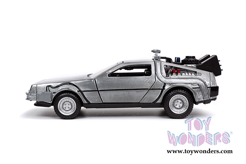 Jada Toys - Hollywood Rides | DeLorean DMC (Time Machine) "Back to the Future Part I" (1985) Movie (1/32 scale diecast model car, Silver) 32185/24