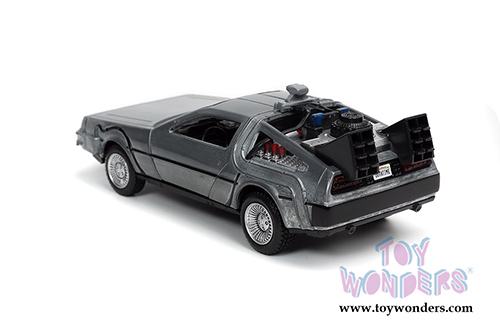 Jada Toys - Hollywood Rides | DeLorean DMC (Time Machine) "Back to the Future Part I" (1985) Movie (1/32 scale diecast model car, Silver) 32185/24
