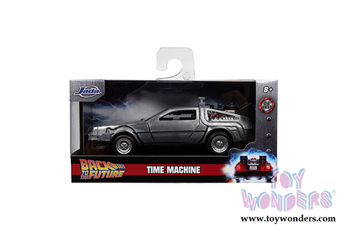 Jada Toys - Hollywood Rides | DeLorean DMC (Time Machine) "Back to the Future Part I" (1985) Movie (1/32 scale diecast model car, Silver) 32185/24
