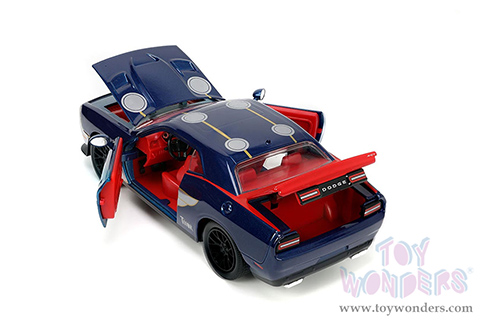 Jada Toys - Dodge Challenger SRT Hellcat with Marvel Thor Diecast Figure (2015, 1/24, diecast model car, Dark Blue) 32186