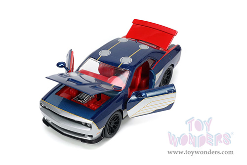 Jada Toys - Dodge Challenger SRT Hellcat with Marvel Thor Diecast Figure (2015, 1/24, diecast model car, Dark Blue) 32186