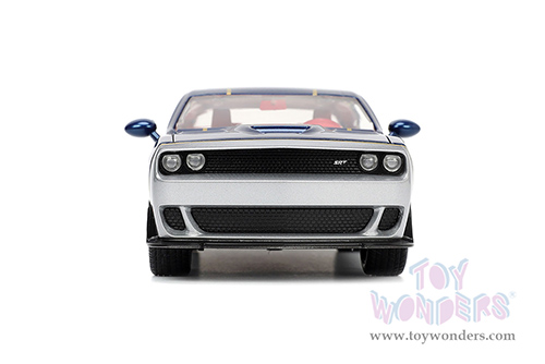 Jada Toys - Dodge Challenger SRT Hellcat with Marvel Thor Diecast Figure (2015, 1/24, diecast model car, Dark Blue) 32186