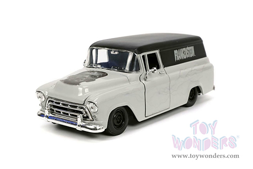 Jada Toys - Hollywood Rides | Universal Monsters Chevrolet® Suburban™ with Frankenstein Diecast Figure (1957, 1/24, diecast model toy, Gray/Black) 32191