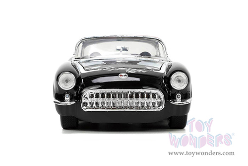 Jada Toys - Hollywood Rides | Chevrolet&reg; Corvette&trade; with Wolfman Diecast Figure "Universal Monsters" (1957, 1/24, diecast model car, Black/White) 32195/4