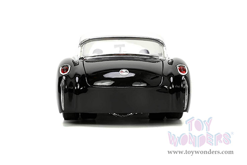 Jada Toys - Hollywood Rides | Chevrolet&reg; Corvette&trade; with Wolfman Diecast Figure "Universal Monsters" (1957, 1/24, diecast model car, Black/White) 32195/4