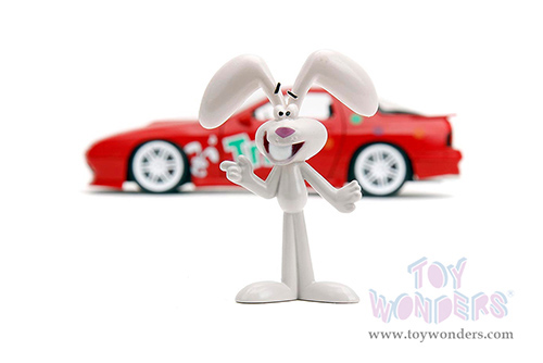 Jada Toys - Hollywood Rides | Mazda RX-7 RHD (Right Hand Drive) with Trix Rabbit Diecast Figure "Trix Cereal" (1985, 1/24, diecast model car, Red) 32199