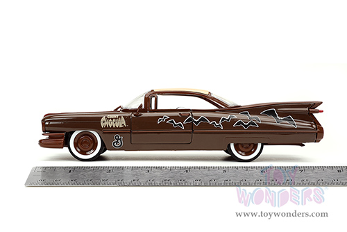 Jada Toys - Hollywood Rides | General Mills Cadillac&reg; Coupe Deville&trade; with Count Chocula&trade; Diecast Figurine (1959, 1/24, diecast model car, Dark Brown) 32204