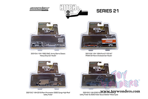 Greenlight - Hitch & Tow Series 21 (1/64 scale diecast model car, Asstd.) 32210/24