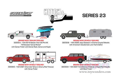 Greenlight - Hitch & Tow Series 23 (1/64 scale diecast model car, Asstd.) 32230/24
