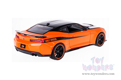 Maisto HD Custom - Chevrolet&reg; Camaro&reg; ZL1&trade; Hardtop (2017, 1/24 scale diecast model car, Black/Orange) 32271BK