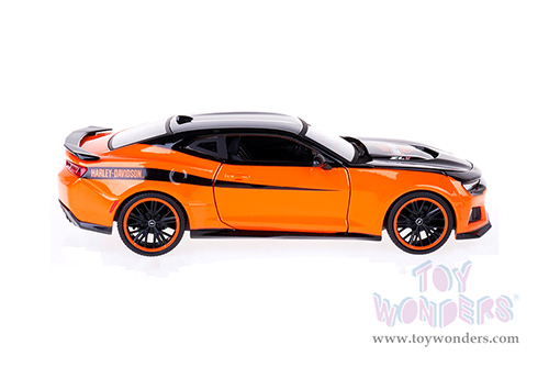 Maisto HD Custom - Chevrolet&reg; Camaro&reg; ZL1&trade; Hardtop (2017, 1/24 scale diecast model car, Black/Orange) 32271BK