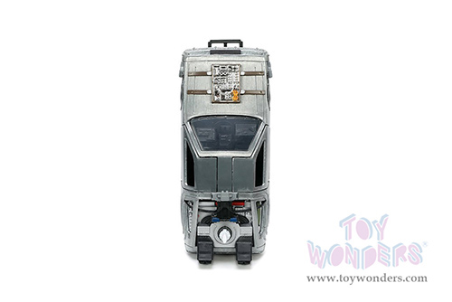 Jada Toys - Hollywood Rides | DeLorean DMC (Time Machine) "Back to the Future Part III" (1990 Movie) (1/32 scale diecast model car, Brushed Metal) 32290