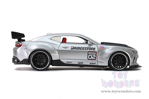 Jada Toys Bigtime Muscle - Chevrolet&reg; Camaro&reg; Widebody# 02 Hardtop "Bridgestone" (2016, 1/24 scale diecast model car, Silver) 32300/4